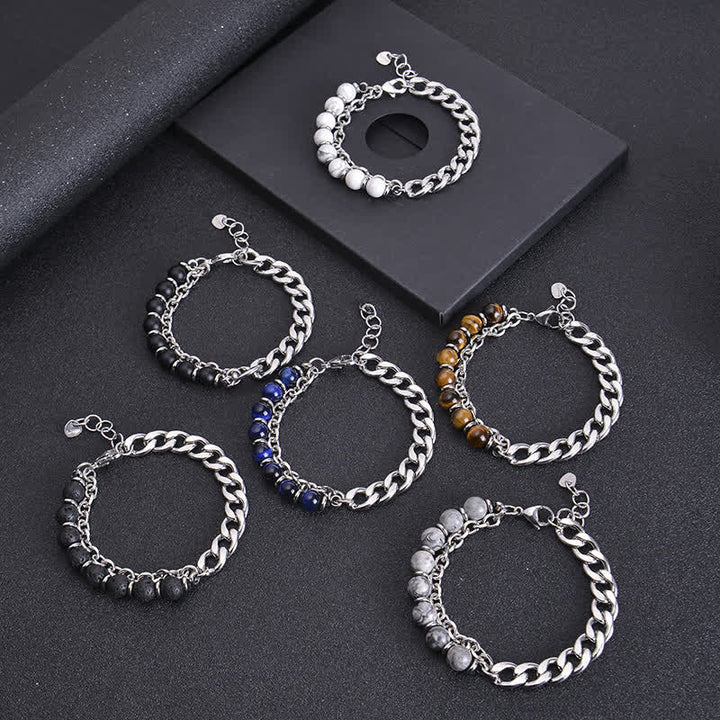 Buddha Stones Tijgeroog Picasso Jaspis Matstenen Armband - image 1