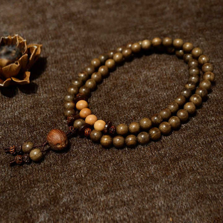 Buddha Stones Tibetaanse sandelhouten beschermingsamulet Mala Armband - image 1