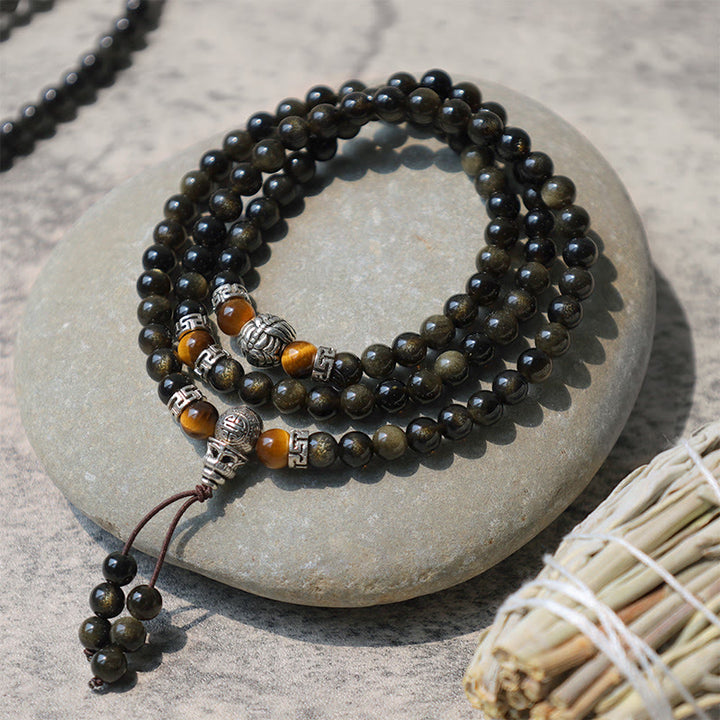 Gouden Obsidiaan Energie Armband Ketting - image 1