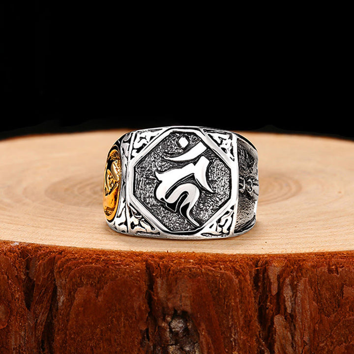 Buddha Stones Verstelbare Ring van 925 sterling zilver met gegraveerd Sanskriet-motief ter bescherming. - image 14