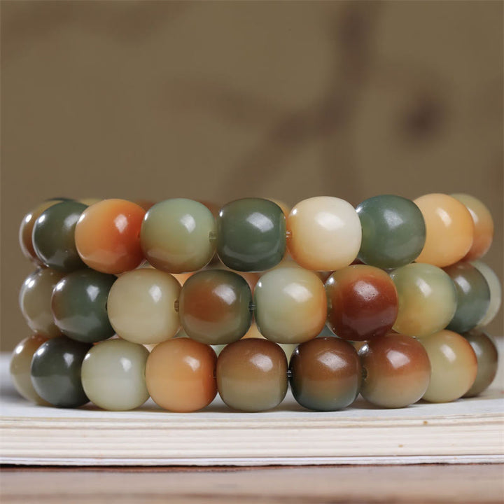 Buddha Stones Kleurrijke Bodhizaad Vredeswijsheid Armband - image 3