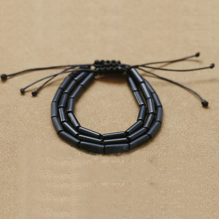 Buddha Stones Beschermende Armband met zwarte onyx kralen - image 5