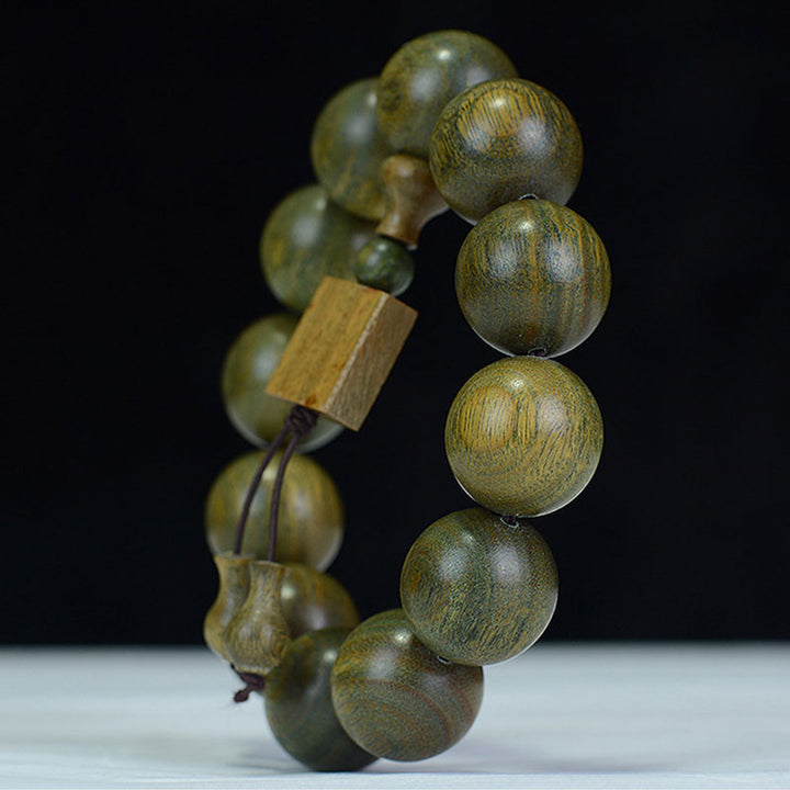 Buddha Stones Tibetaanse Armband met groene sandelhoutextractie - image 4