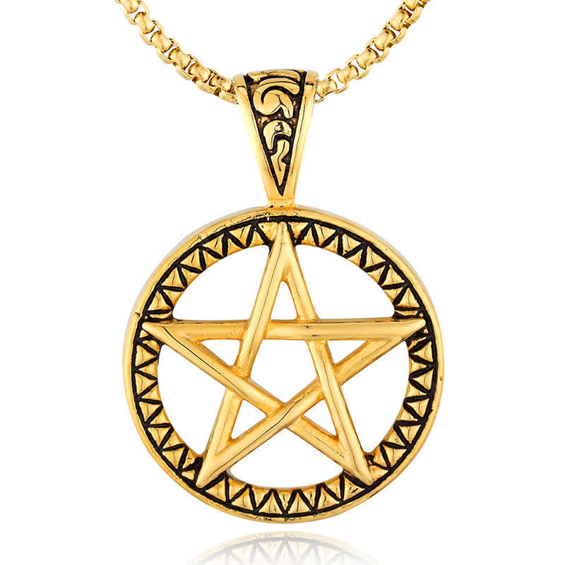 Pentagram balans Ketting van titaniumstaal - image 6