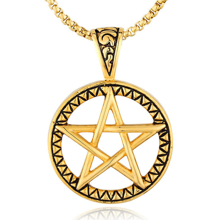 Pentagram balans Ketting van titaniumstaal - image 6
