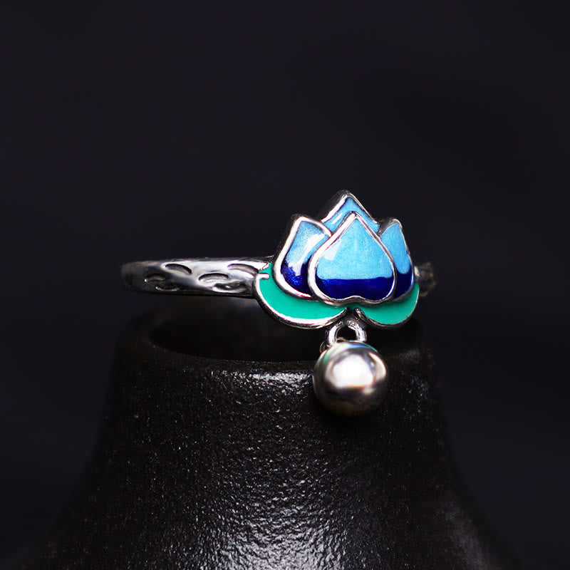 Buddha Stones Ring met lotusbloemmotief - image 0