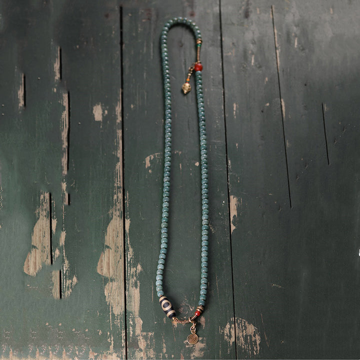 Buddha Stones 108 Mala kralen Bodhi Seed Dzi kralen Armband - image 9