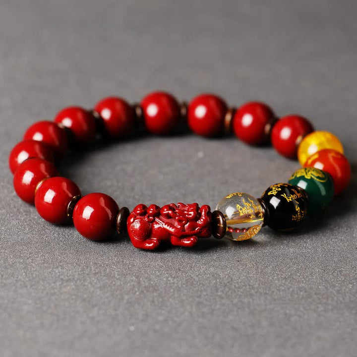 Buddha Stones God van de Rijkdom Cinnabar PiXiu Armband - image 2