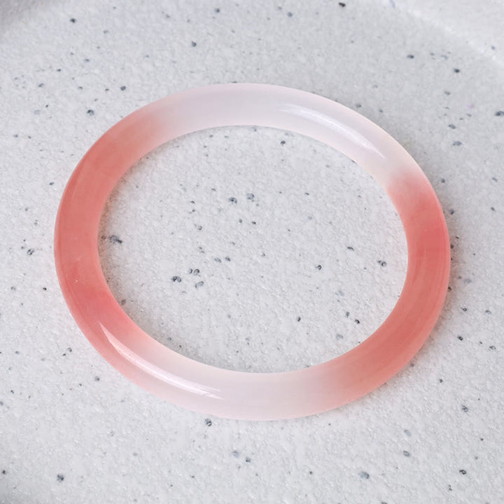 Buddha Stones Roze gouden zijden jade rijkdom Bangle-armband - image 6