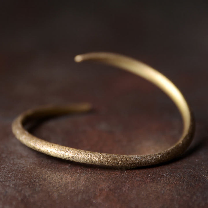 Buddha Stones Eenvoudig ontwerp koperen geluk verstelbare Manchetarmband - Grote Armband van 63 mm - image 0