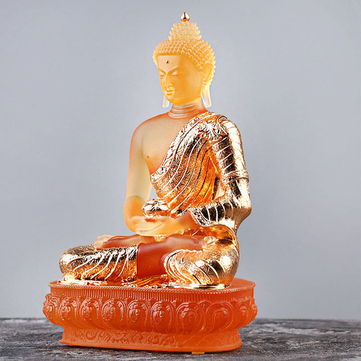 Buddha Stones Handgemaakte Boeddha-beeldje van Liuli, kunstwerk, sereniteitsbeeld, woondecoratie. - image 4