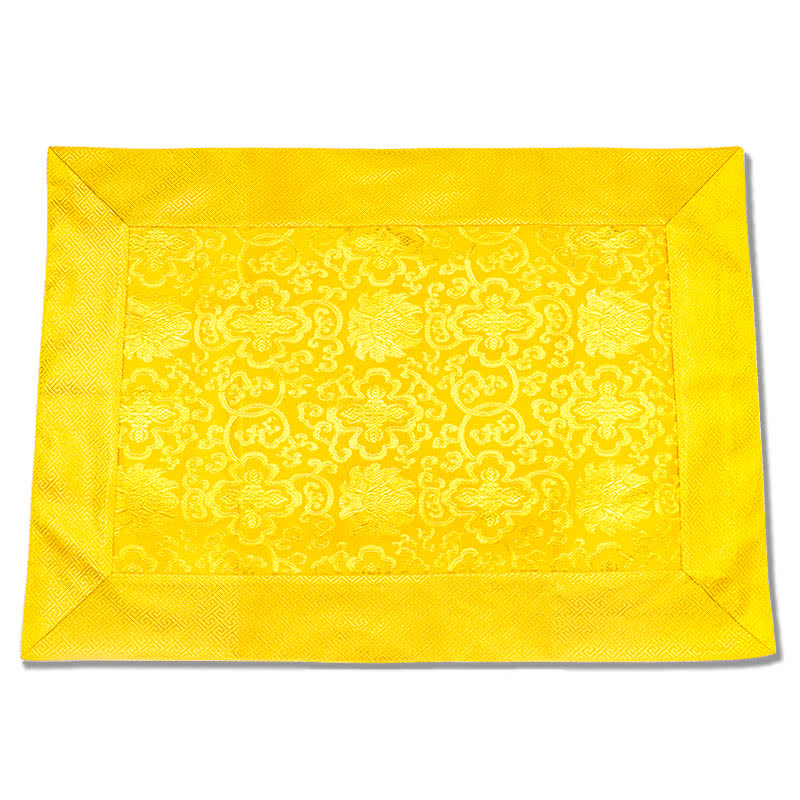Gebedsaltaar met bloemen- en drakenpatroon, Tibetaanse gelukssymbolen, jacquardmat - Bloem - 70 cm * 70 cm - image 0