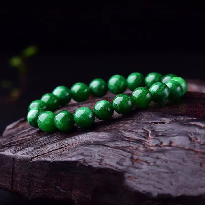 Buddha Stones Cyaan jade kralen Calm Harmony Armband - image 4