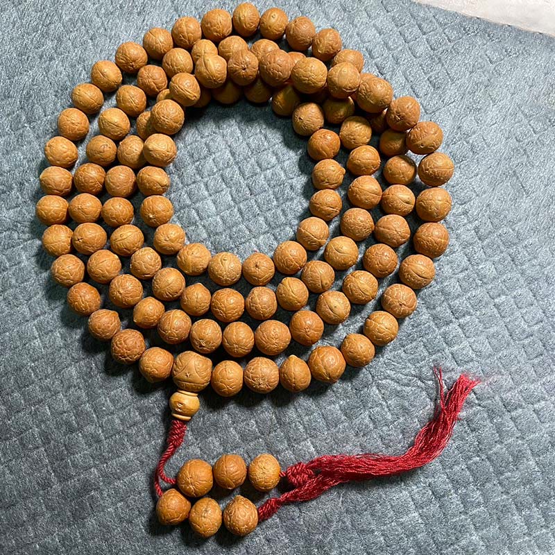 Buddha Stones 108 Mala kralen Nepal Bodhizaad Geluk Rijkdom Kwastje Armband - 13 mm - image 0