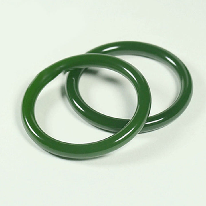Buddha Stones Cyaan jade Armband met symbool voor een lang leven. - image 4