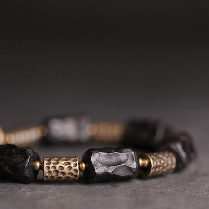 Buddha Stones Tibetaanse Armband van ebbenhout en koper, symbool voor rust en vrede. - image 11