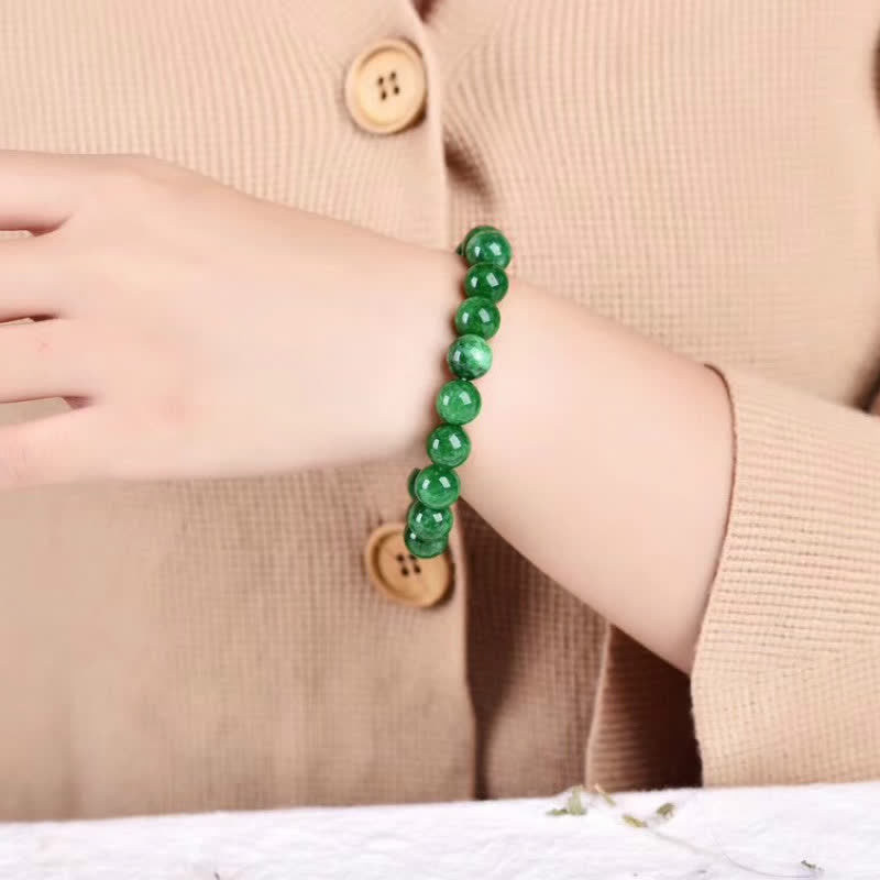 Buddha Stones Cyaan jade kralen Calm Harmony Armband - image 2