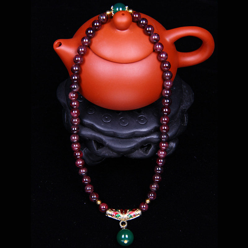 Buddha Stones Natuurlijke granaat Armband - image 9