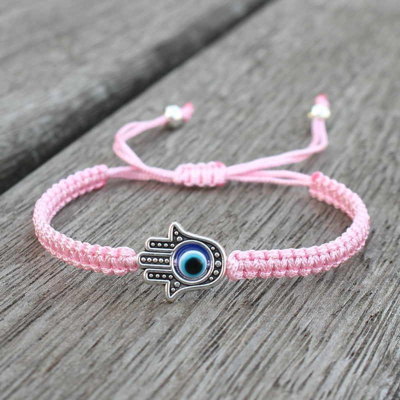 Buddha Stones Handgemaakte Hamsa-symbool Armband - Roze (Armband Maat cm) - image 7