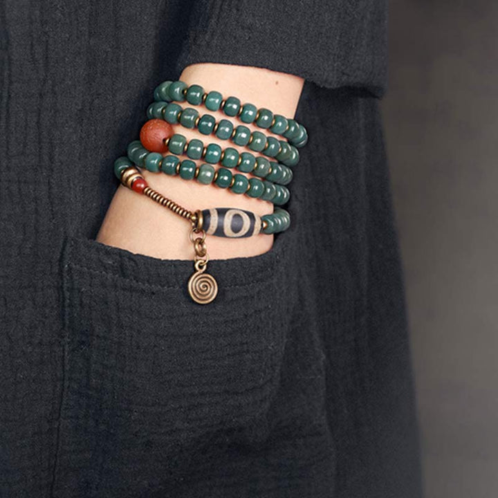 Buddha Stones 108 Mala kralen Bodhi Seed Dzi kralen Armband - image 2
