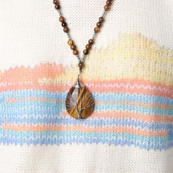 Buddha Stones Ketting met kralen van natuurlijke tijgeroog voor extra stevigheid - image 4