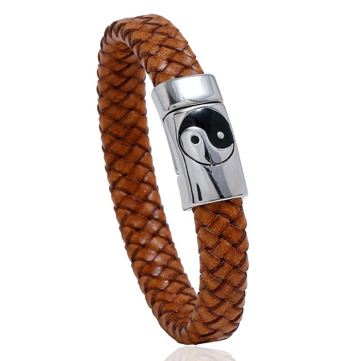 Buddha Stones FengShui Yin Yang Armband - 19-20,5 cm - Chocolade - image 6