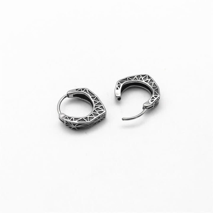 Viking Hoop Titanium Steel Balance Oorbellen - image 10