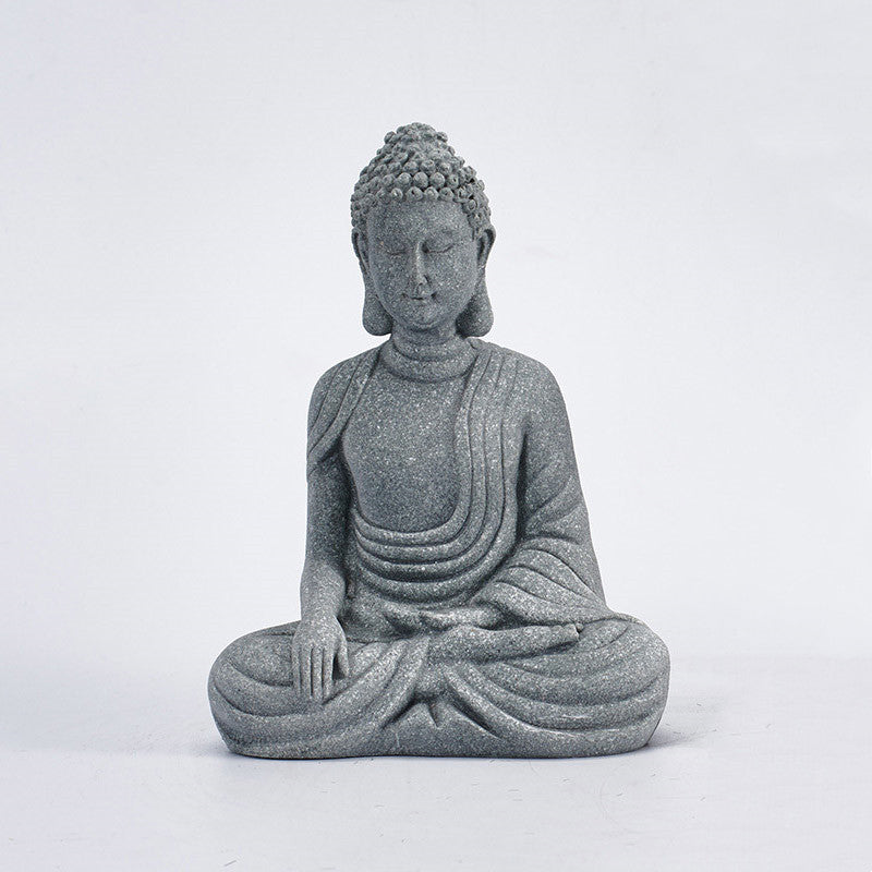 Buddha Stones Zittende meditatie Boeddha zegening Mededogen decoratie - Klein - Zittende Boeddha - image 2