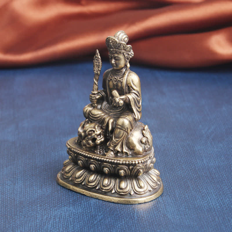 Buddha Stones Manjusri Bodhisattva Sereniteit Koperen Beeld Decoratie - image 4