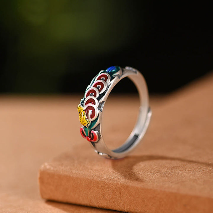 Buddha Stones Feng Shui Vijf Keizermunten Ring - image 1