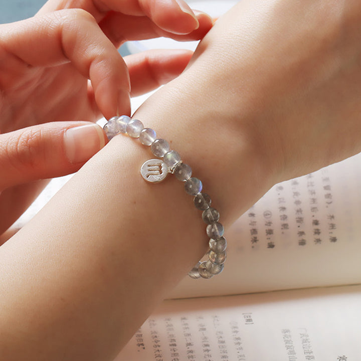 Armband met maansteen en de 12 sterrenbeelden van de dierenriem - image 17