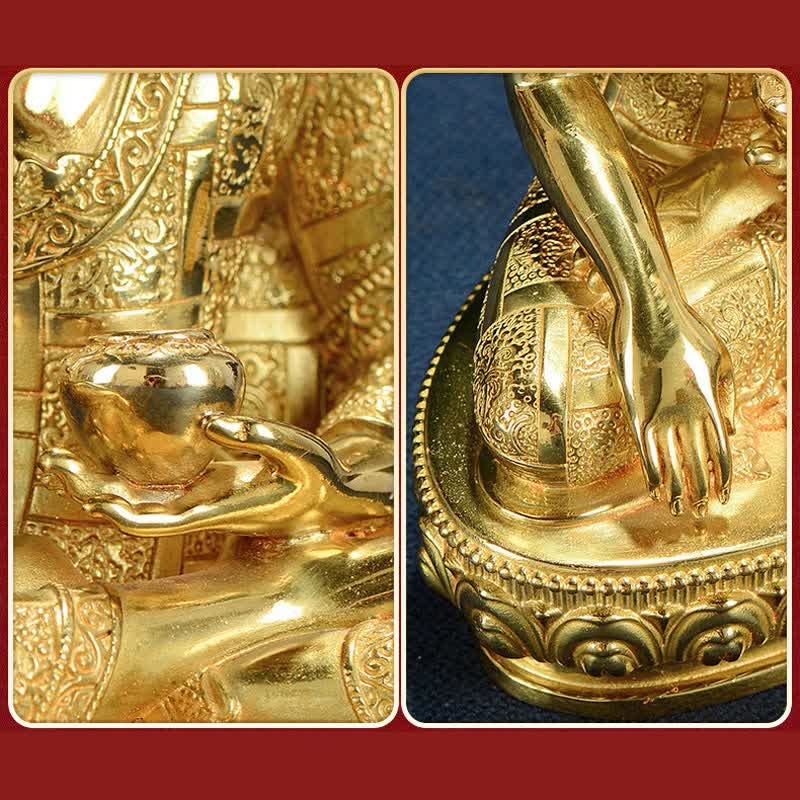 Buddha Stones Boeddha Shakyamuni beeldje, verlichting, koperen beeldje, huisgeschenk, decoratie - image 17