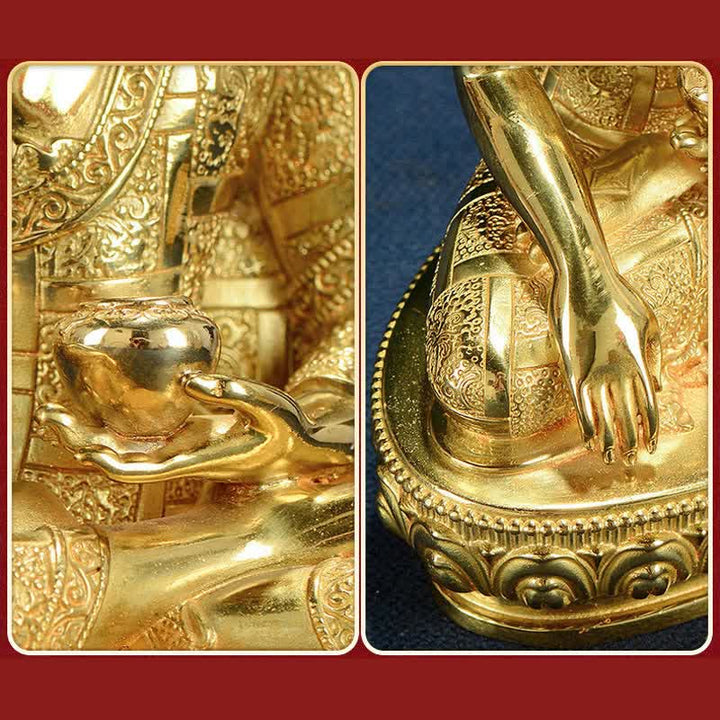 Buddha Stones Boeddha Shakyamuni beeldje, verlichting, koperen beeldje, huisgeschenk, decoratie - image 17