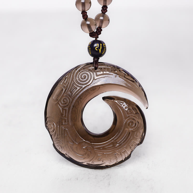 Buddha Stones Natuurlijke zwarte obsidiaan ijsobsidiaan kracht Ketting - IJs Obsidiaan - image 6