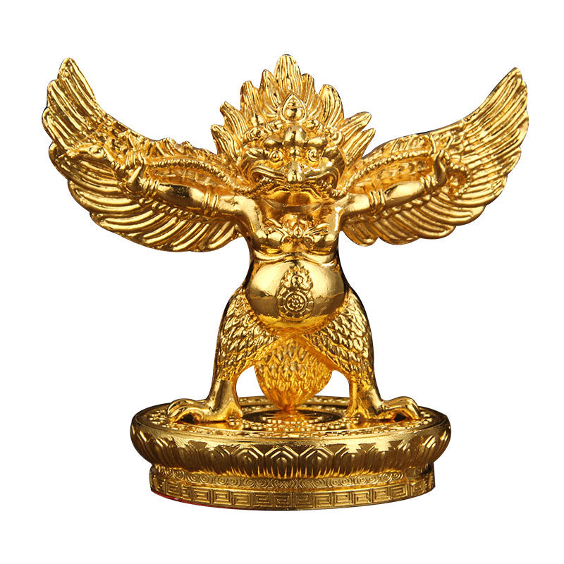 Buddha Stones Tibetaans gouden Garuda vogel legering bescherming huisdecoratie - image 14