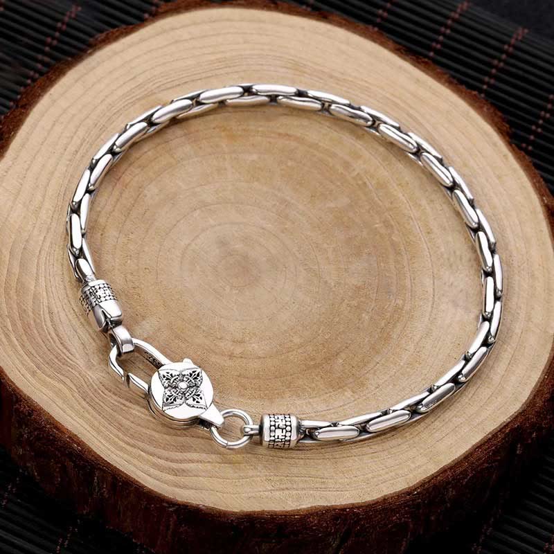 Buddha Stones Tibetaanse dubbele Dorje Om Mani Padme Hum Boeddha Swastika Vajra sterkte Armband - 21 cm - image 0