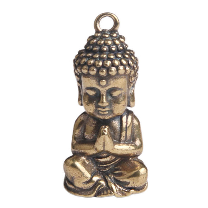Boeddha-sleutelhanger met mededogen, koperen hanger. - image 7