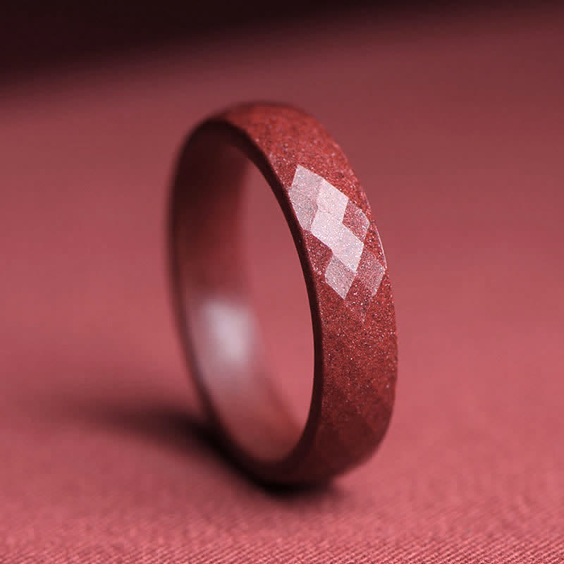 Buddha Stones Cinnabar Om Mani Padme Hum Gelukbrengende Wolken Ring - Prismatisch - 22 mm - image 3