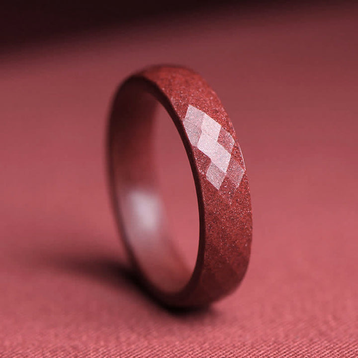 Buddha Stones Cinnabar Om Mani Padme Hum Gelukbrengende Wolken Ring - Prismatisch - 22 mm - image 3
