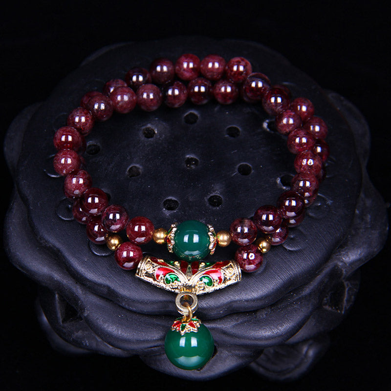 Buddha Stones Natuurlijke granaat Armband - image 4