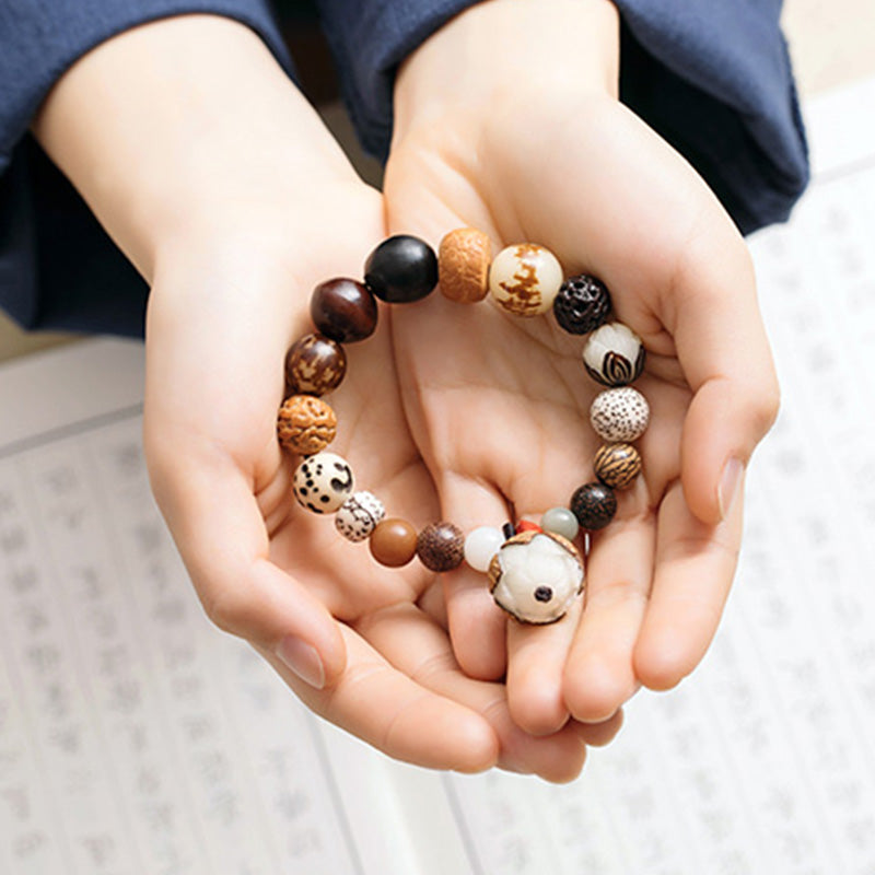 Buddha Stones Bodhizaad Lotus Wijsheid Vrede Pols Mala Armband - image 6
