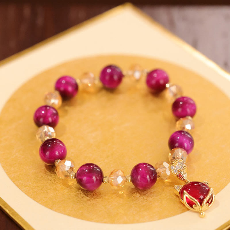 Buddha Stones Rode tijgeroog PiXiu vossen Armband voor zelfvertrouwen - image 3
