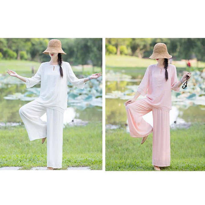 Tai Chi Meditatie Gebed Zen Spirituele Ochtendpraktijk Kleding Dames Set - image 22