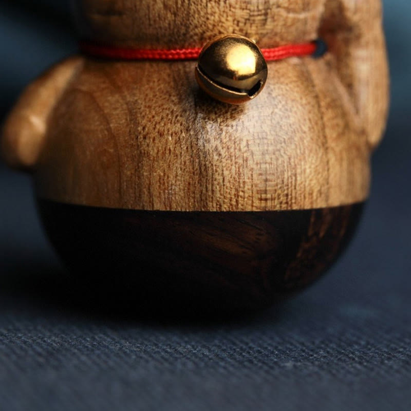 Buddha Stones Mini gelukskatje Phoebe Zhennan houten zegendecoratie - image 15