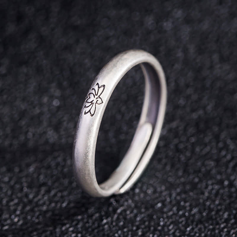 Buddha Stones Lotusbloem Ring van 925 sterling zilver - image 1