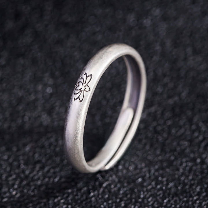 Buddha Stones Lotusbloem Ring van 925 sterling zilver - image 1