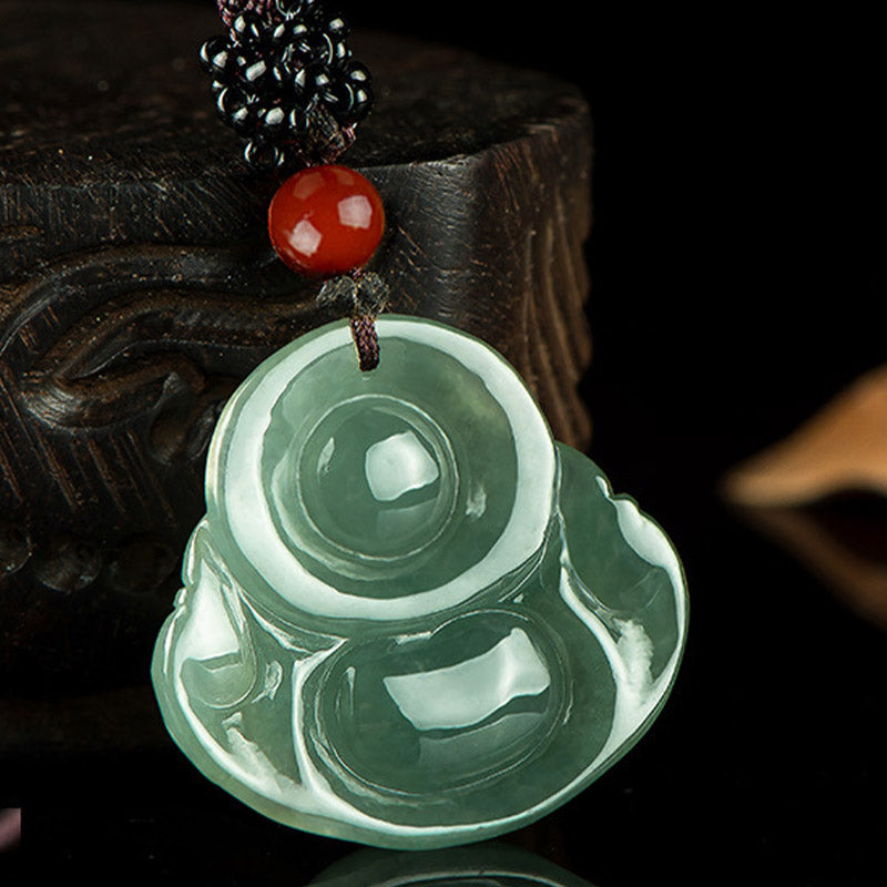 Buddha Stones Lachende Boeddha Jade Overvloed Ketting - image 5