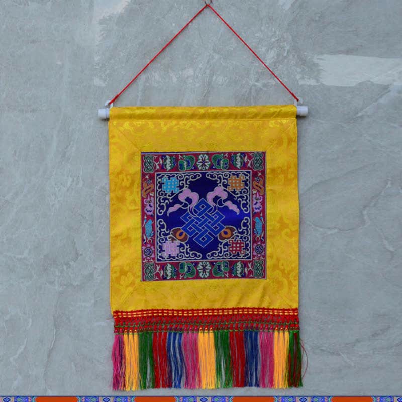 Vajra, gunstige symbolen, spirituele kracht, muurdecoratie - De knoop der eeuwigheid - Blauw - image 6