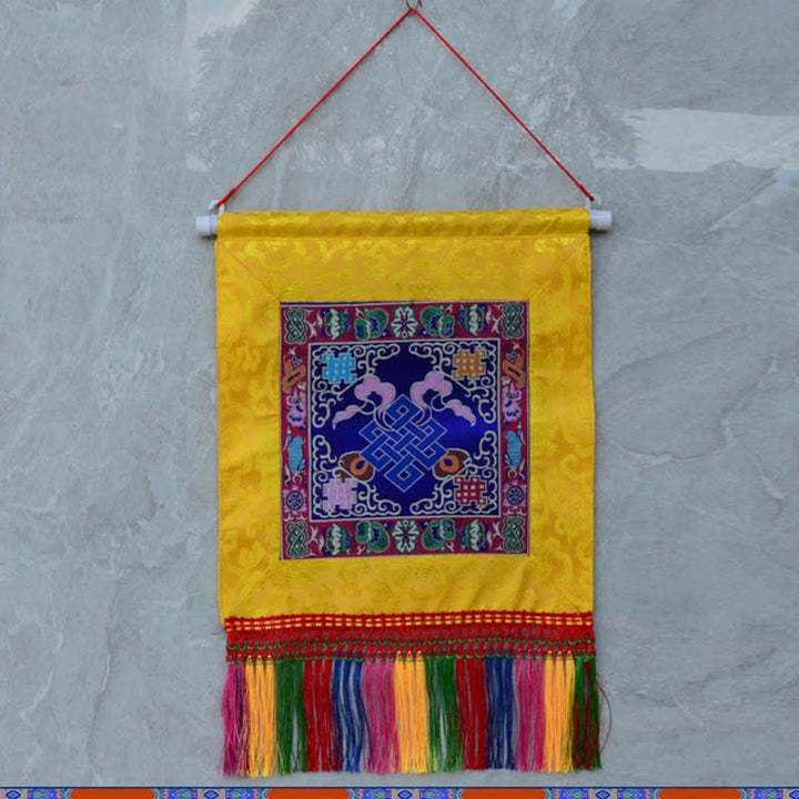 Vajra, gunstige symbolen, spirituele kracht, muurdecoratie - De knoop der eeuwigheid - Blauw - image 6