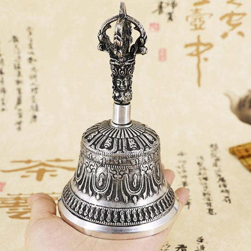 Buddha Stones Tibetaanse meditatiebel en Vajra Dorje koperen decoratieset - image 1